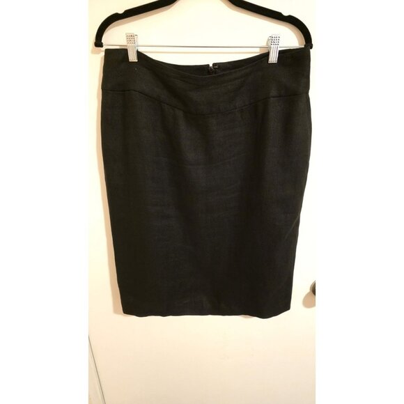 Ralph Lauren Pencil Skirt Womens 8 Linen Knee Length Lined Office Professional - Picture 1 of 9